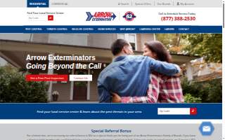 Arrow Exterminators website