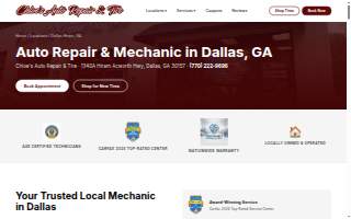 Chloe's Auto Repair and Tire Dallas Hiram website