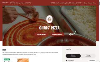Chris' Pizza website