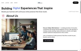 Zabby Web Solutions website