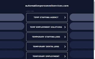 Automation Personnel Services - Dalton website