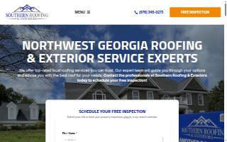 Southern Roofing & Exteriors website