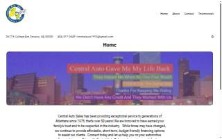 Central Auto Sales website