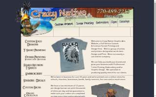 Crazy Native T Shirt & Sign website