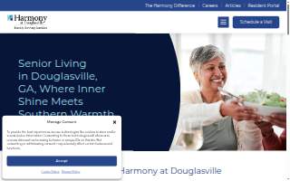 Harmony at Douglasville website