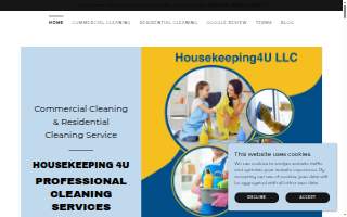 Housekeeping 4U LLC Janitorial Service website