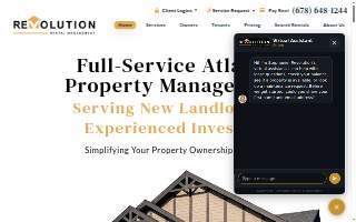 Revolution Rental Management Douglasville website