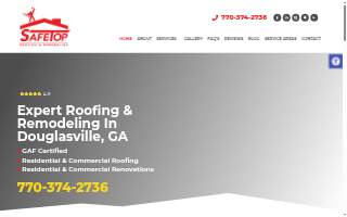 Safe Top Roofing & Remodeling website