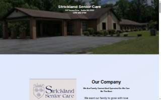 Strickland Senior Care website