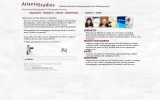 Atlanta Studios Photography website