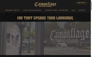 Camouflage Tattoo Studio website