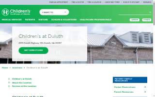 Children's Healthcare of Atlanta Orthopedics and Sports Medicine - Duluth website