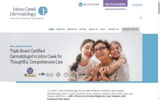 Johns Creek Dermatology website