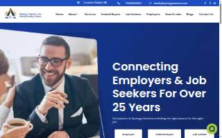 Synergy America Staffing website
