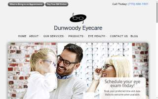 Dunwoody Eyecare website