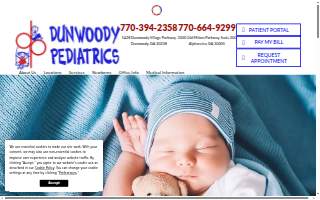 Dunwoody Pediatrics at Alpharetta website