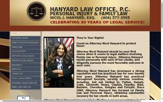 Hanyard Law Office, P.C. website