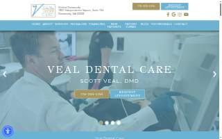 Veal Dental Care of Dunwoody website
