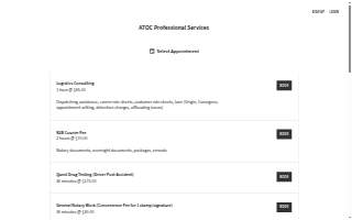 ATOC 24 Hour Mobile Notary Services website