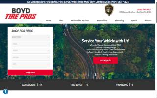 Boyd Tire Pros website