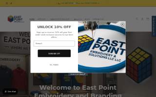 East Point Embroidery and Branding LLC website