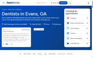 Aspen Dental - Evans website