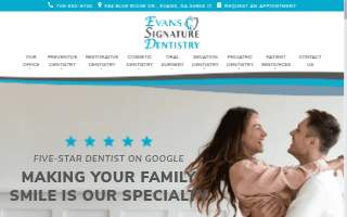 Evans Signature Dentistry website