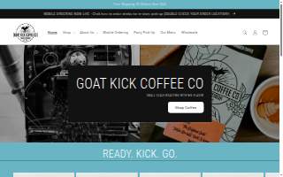Goat Kick Coffee Co website