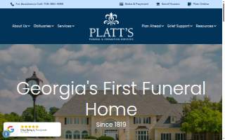 Platt's Funeral Home & Cremation Services website