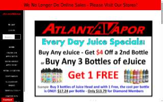 Atlanta Vapor + CBD website
