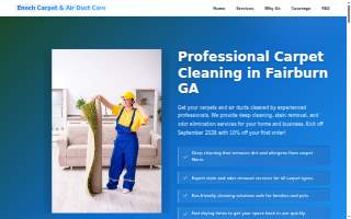 Enoch Carpet & Air Duct Care website