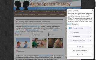 Agape Speech Therapy of Fayetteville website