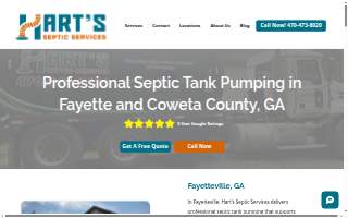 Hart's Septic Services website