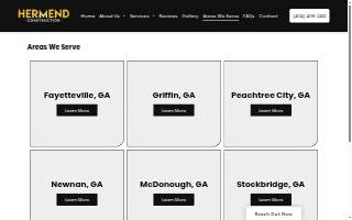 Hermend Construction website