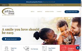 Jeff Davis Dental & Orthodontics website