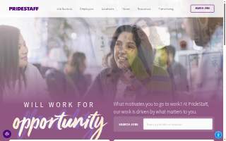 PrideStaff website