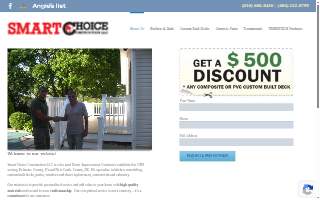 Smart Choice Construction and Roofing website