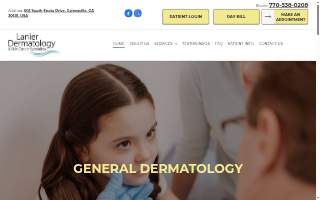 Lanier Dermatology & Skin Cancer Specialists website