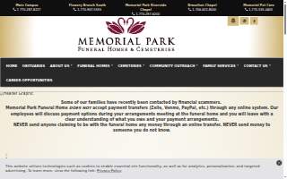 Memorial Park Funeral Homes & Cemeteries South - Flowery Branch website