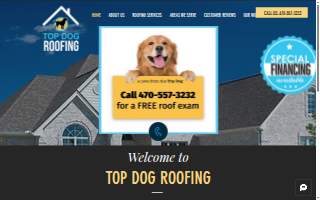 Top Dog Roofing website
