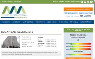 Atlanta Allergy & Asthma of Forest Park website