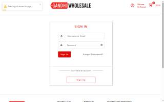 Gandhi Wholesale website