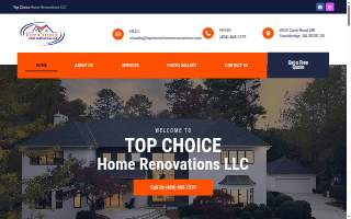 Top Choice Home Renovations website