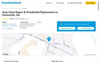 Auto Glass Now of Gainesville website