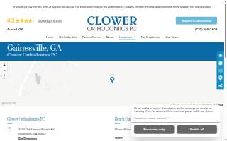 Clower Orthodontics PC of Gainesville website