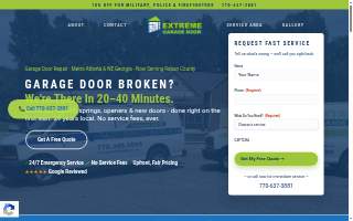 Extreme Garage Door Service website