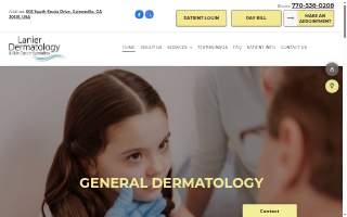Lanier Dermatology & Skin Cancer Specialists website