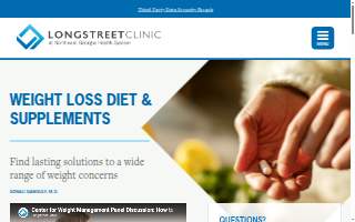 Longstreet Clinic Center for Weight Management website