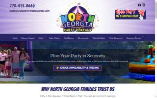 North Georgia Party Rentals of Sugar Hill website