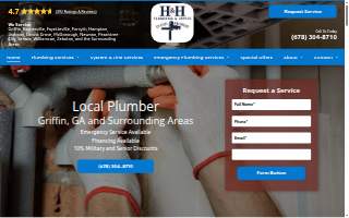 H&H Plumbing & Septic LLC website